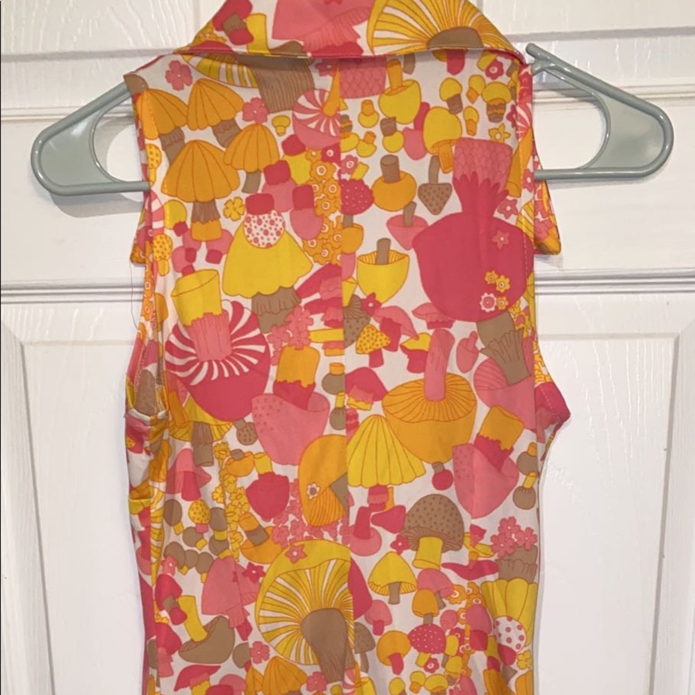 Hippie mushroom pink and yellow dress
